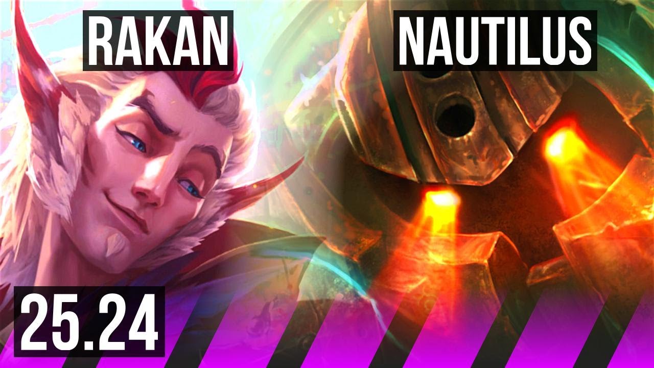 RAKAN & Tristana vs NAUTILUS & Jhin (SUP) | KR Master | 25.24