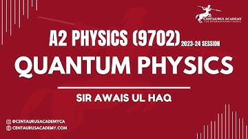 Quantum Physics (Lecture 2) [A2 9702 Physics 2023-24]