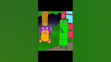 Numberblock 4 leaves after scolding NB 2 - Numberblocks Fanmade Coloring Story#shorts