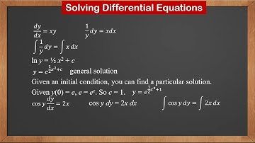 9709 P3 - 11.1 Differential Equations