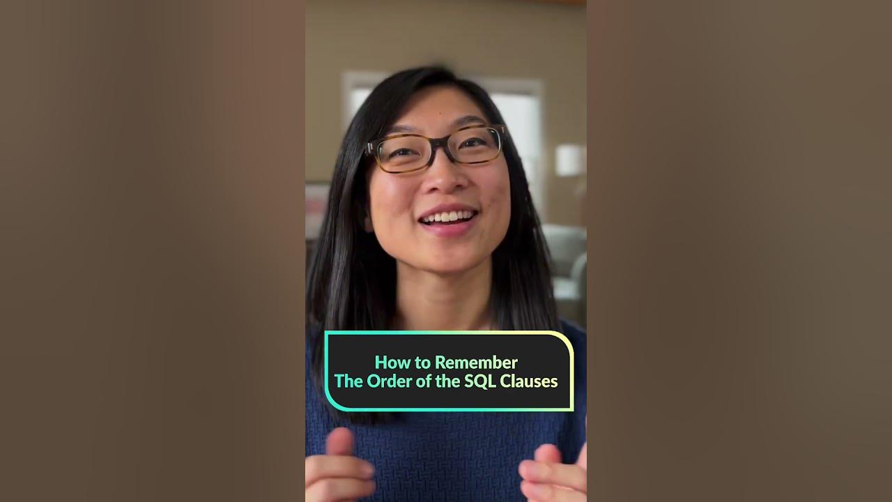 How to Remember the Order of the SQL Clauses | SQL for Beginners #shorts