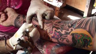 Epic Thailand Best Detailed Sleeve Tattoo Ocean Waves Koi's Shading Colors Style
