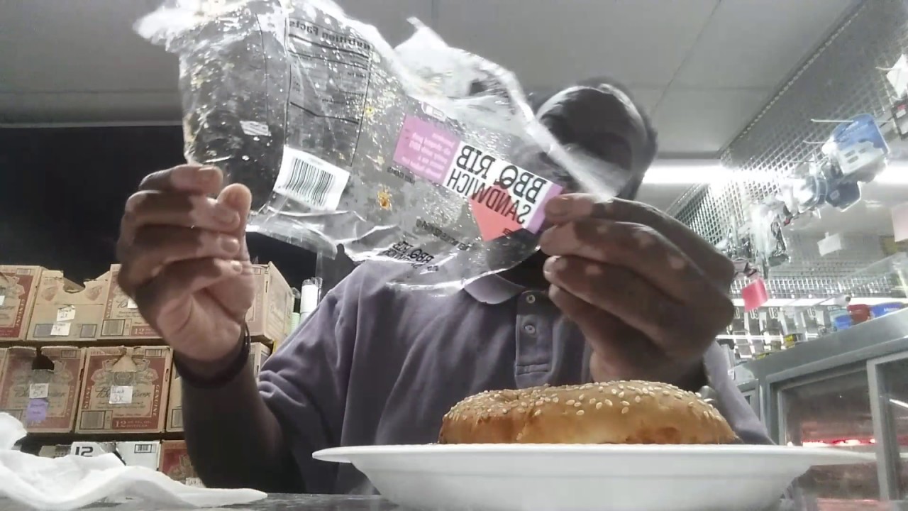 Costco BBQ rib sandwich YouTube