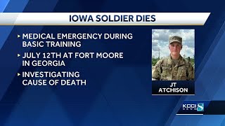 Iowa soldier dies after medical emergency during basic training
