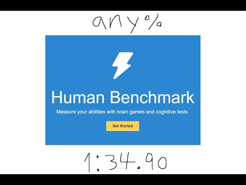 Human Benchmark Test - All Tests any% Speedrun in 1:34.90