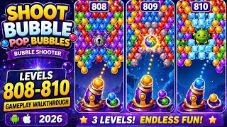 Shoot Bubble Pop Bubbles | Bubble Shooter Levels 808–810 Gameplay Walkthrough | Android & iOS 2026 screenshot 1
