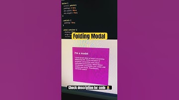 Folding Modal | HTML CSS JS #shorts