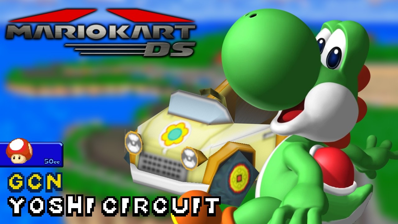 ヨッシー　ハートゴールド Mario Kart DS - 50cc - Yoshi - Power Flower - GCN Yoshi Circuit