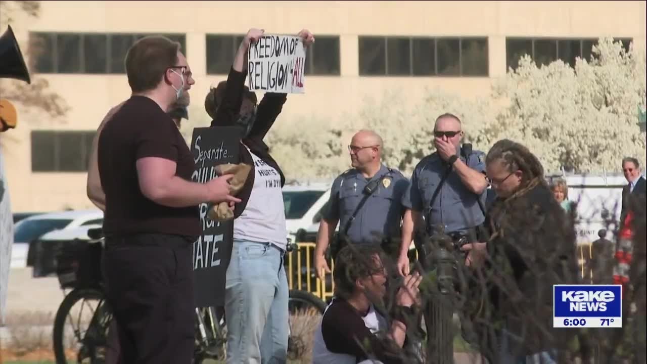 Satanic leader arrested during Black Mass protest at Kansas Statehouse