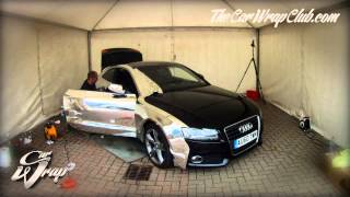 Audi A5 wrapped in chrome time-lapse Audi A5 wrapped in chrome time-lapse