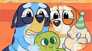 Puzzle Bluey 😢 Dad, play with us! 🥺 Puzzles For Kids