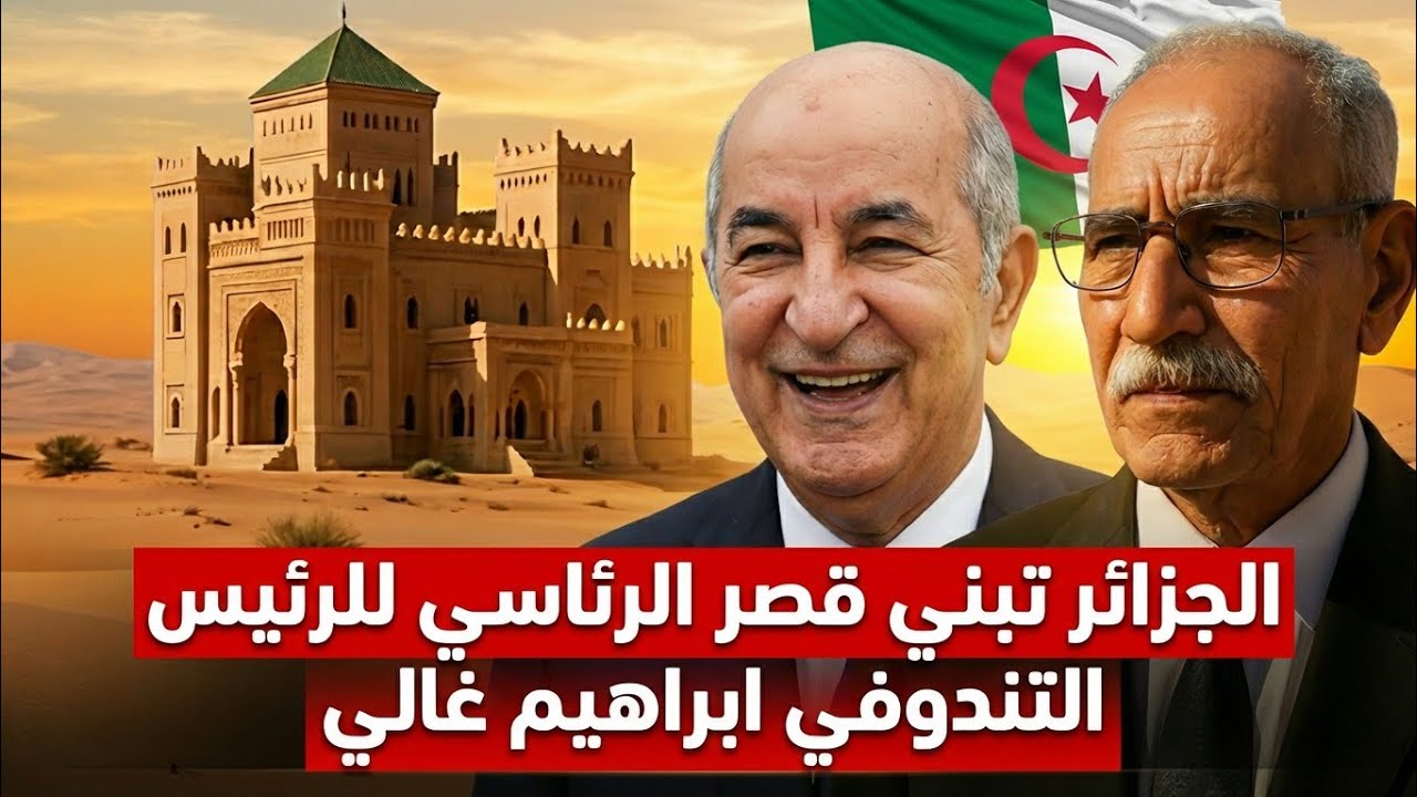 شاهد الجزائر تبني قصر رئاسي لابراهيم غالي في تبندوف #الجزائر #المغرب #أخبار #الصحراء 