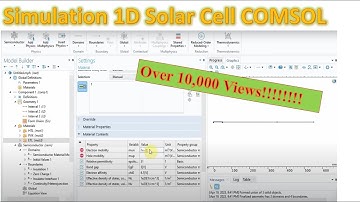 Simulation of 1D Perovskite solar cells with COMSOL Part 1