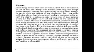 Cryptographic Public Verification of Data Integrity for Cloud Storage Systems