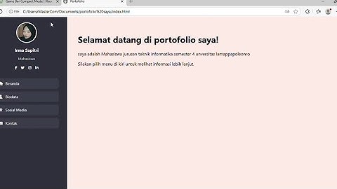 TUGAS MID SEMESTER PEMROGRAMAN WEB I ||MEMBUAT WEBSITE PORTOFOLIO || •menggunakan HTML dan CSS•