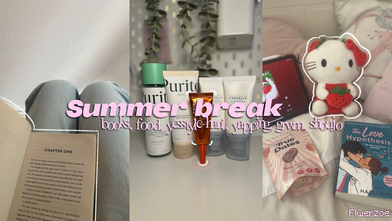 Summer break🐰 books, food, YesStyle haul, yapping, grwm, shoujo vibes, 2025