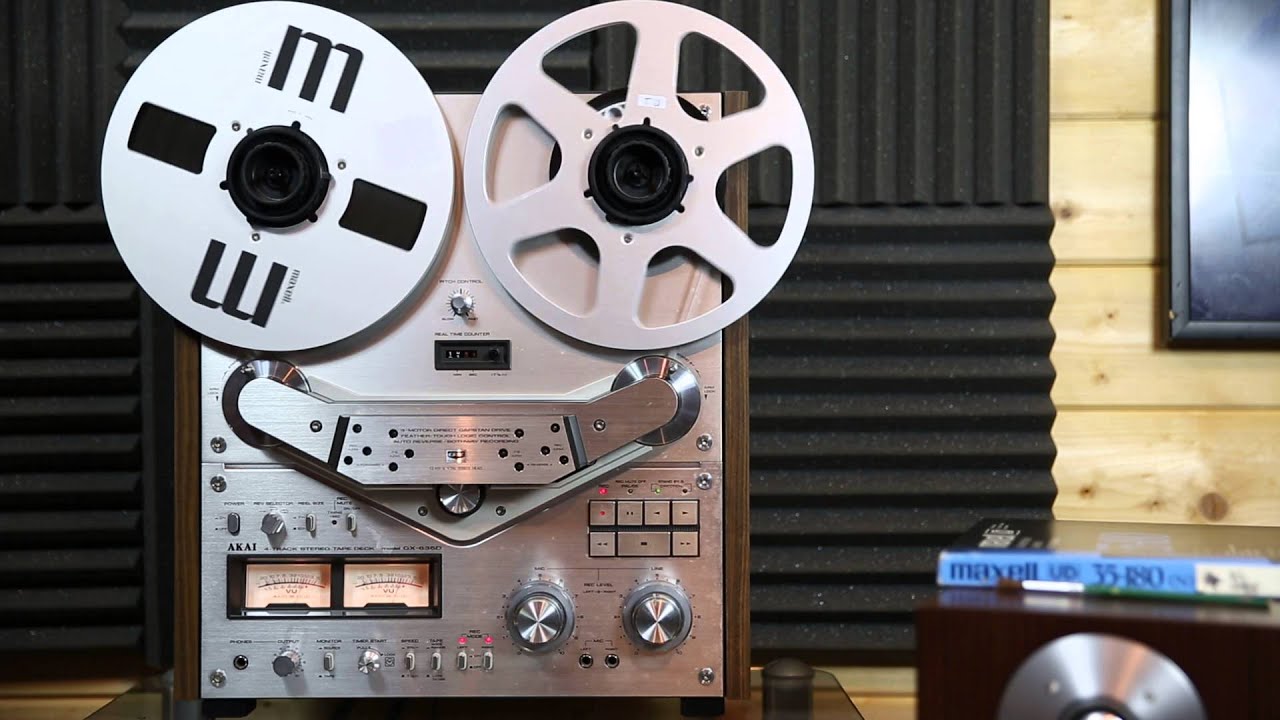 Akai GX-635D open reel (reel to reel) demonstration - more