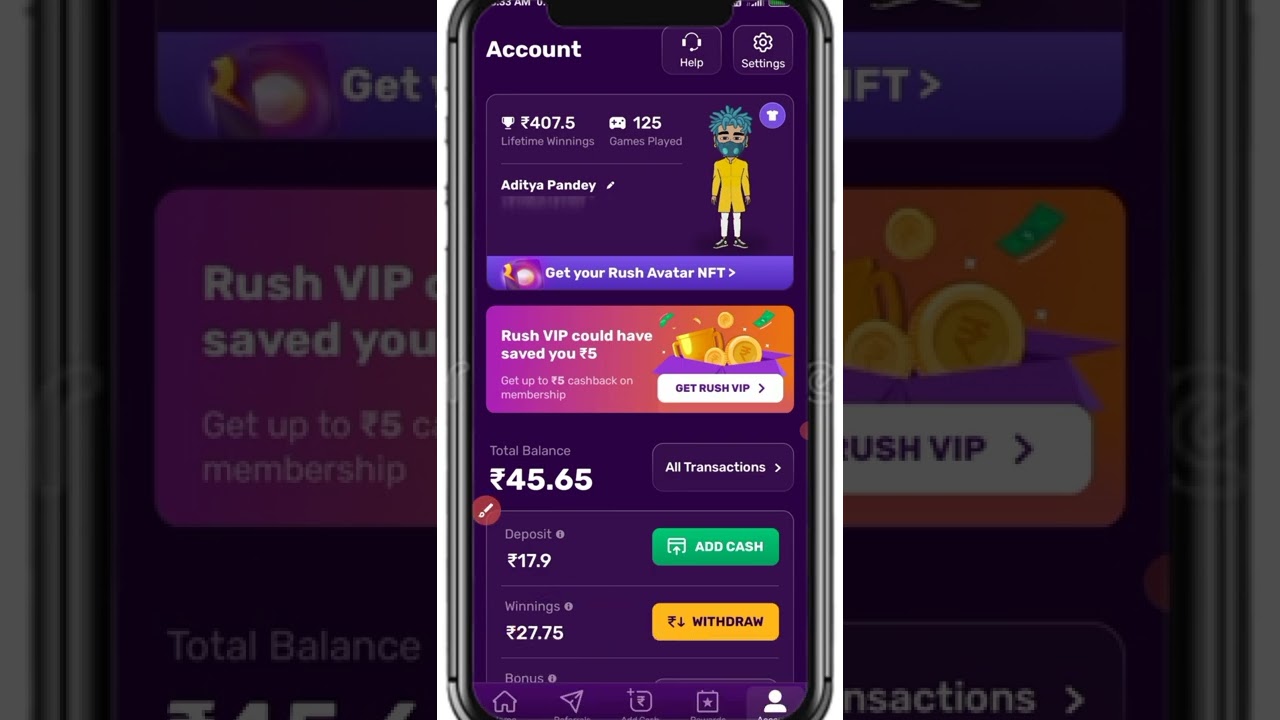 🤔instant withdraw in paytm wallet|rush app 