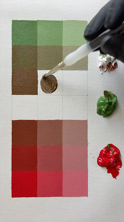 Cadmium Red x Green #oilpaint #colormixing