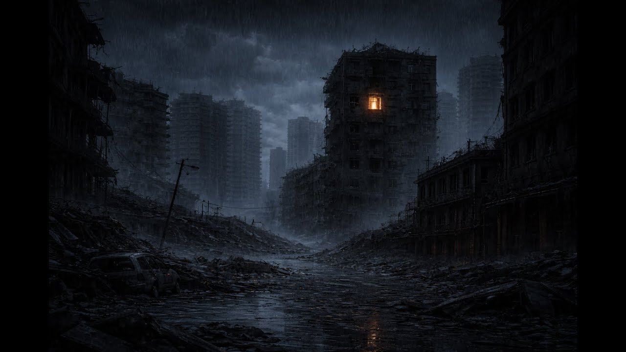 After the Fall – Post-Apocalyptic Ambient Rain for Sleep & Focus | Silent Afterfall