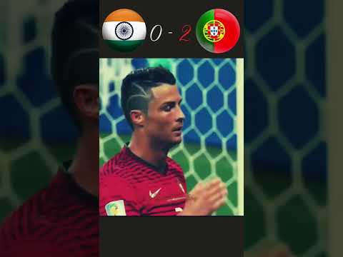 🇮🇳india vs 🇵🇹Portugal 2023 Friendly Match Imaginary 🔥😁 #football #youtube #shorts