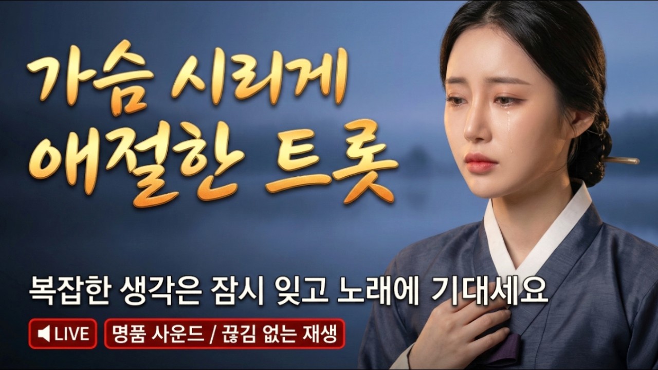 가슴 시리게 애절한 트롯 🌧️ 복잡한 생각은 잠시 잊고 노래에 기대세요 | 명품 사운드 연속 듣기 (구독/좋아요 부탁드립니다💖)