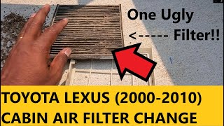 How to change Cabin Air Filter on Toyota Camry Sienna Lexus ES330 ES300 RX330 2004-2010