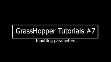 Inputting parameters to components #7 GrassHopper tutorial series Beginner