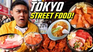 TOKYO Street Food Tour! Ramen, Sushi and Takoyaki! Best JAPAN Street Food Tour!