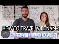 Comment voyager au vietnam  rpartition des itinraires de 1 2 3 et 4 semaines