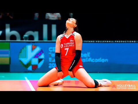 Hande Baladin - Powerful Volleyball SPIKES | Women's VNL 2021