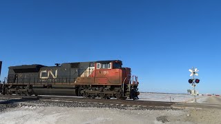 CN 8899 crossing Harris Rd. eastbound in Headingley