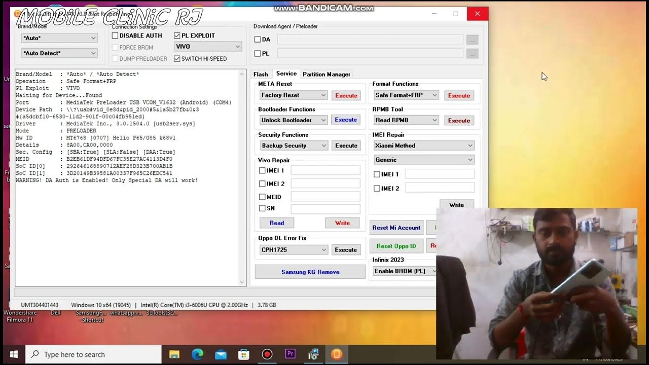 Vivo y22 Password or Frp unlock Umt Tool New trick - YouTube