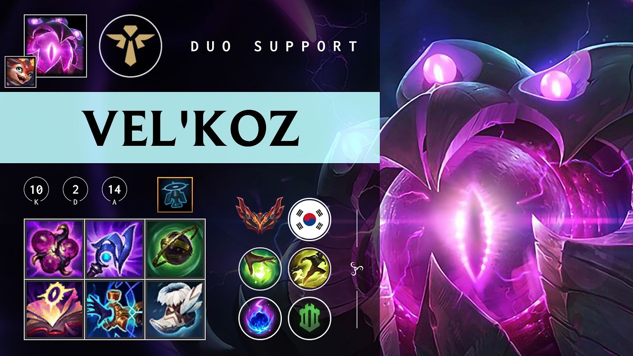 Vel'Koz Support vs Rakan - KR Grandmaster Patch 26.04
