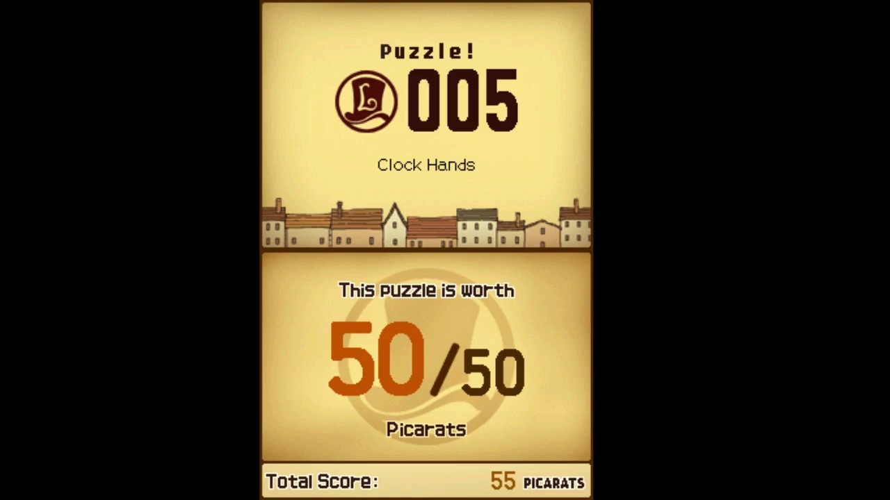 Professor Layton and the Curious Village Puzzle 005 Clock Hands