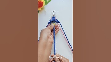 Making Cute Flower Keychain 🩷💙 - DIY MACRAME KEYCHAIN✨ #youtubeshorts #explore #shorts #viralvideo