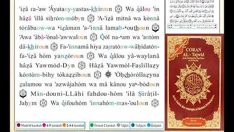 ختمة من مصحف التجويد باللغة الفرنسية الصفحة رقم 446