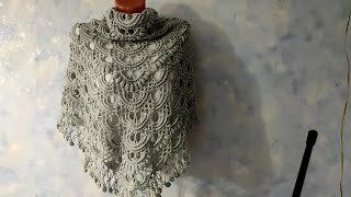 картинка: Готовимся к 8 Марта. Шаль крючком. Подробный м.к.  для начинающих.