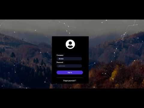 HTML and CSS Login form | Background particles