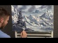 Paint with Kevin Hill - Large Snowy Mountains wet on wet HD