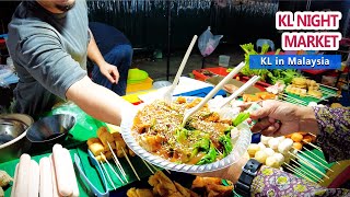 MALAYSIA NIGHT MARKET tour [KL Night Street in Kuala Lumpur] Street Food / Pasar malam