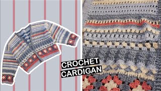 Crochet cardigan - seamless construction - the process step by step