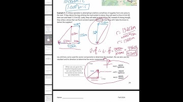 Physics 20 - Kinematics - Lesson 7 - Vector Addition Part 1