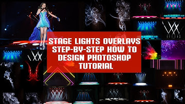 Stage Lights Overlays Step by Step How to Design Photoshop Tutorial