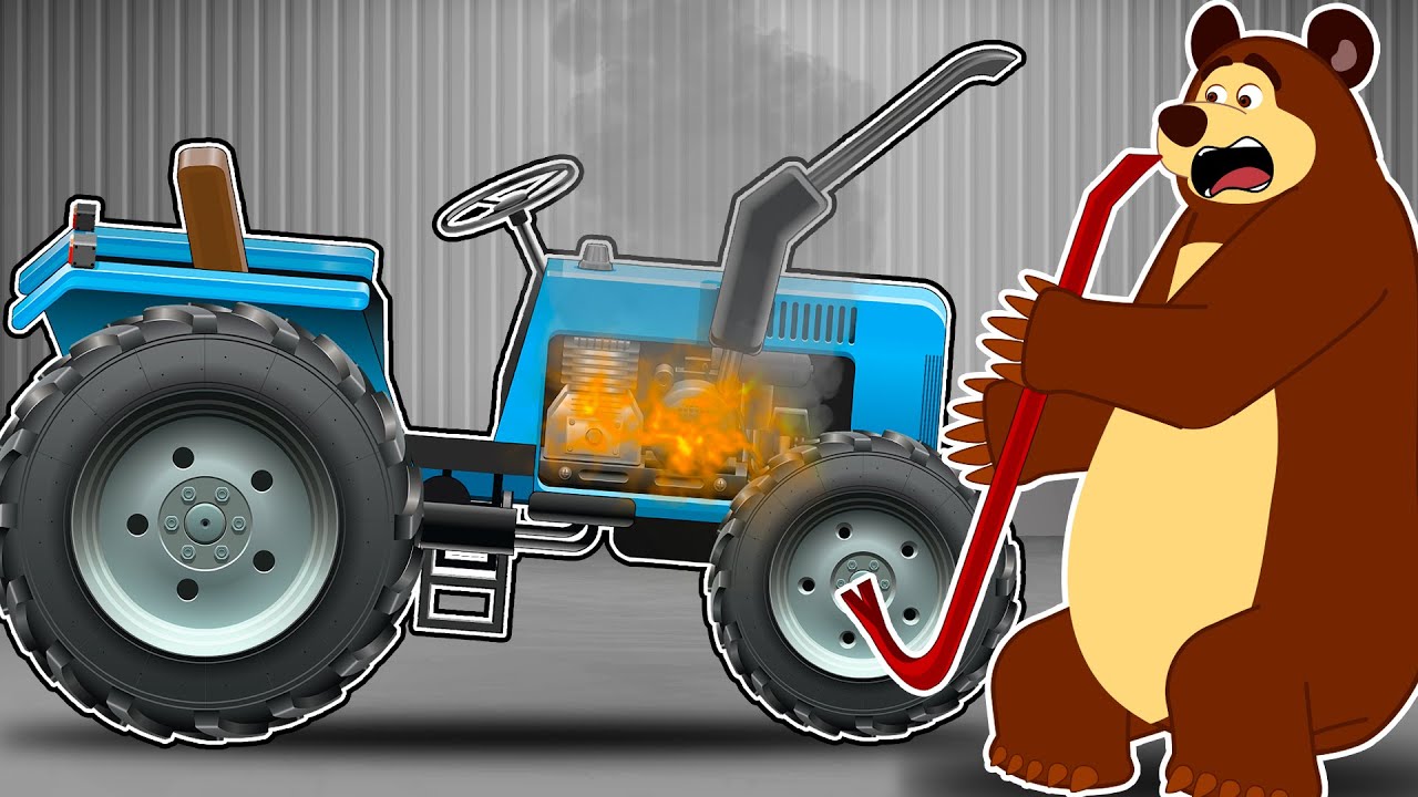 Tractor on fire - The Bear welds and repairs tractor front end | Garage Vehicles