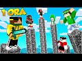 SFIDO I MIEI AMICI PER 1 ORA IN UN PILASTRO DI BEDROCK su MINECRAFT! [PARTITE EXTRA]