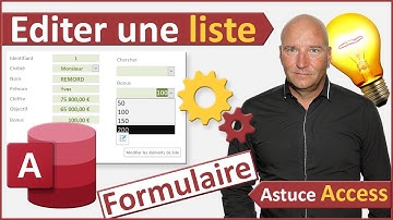 Editer une liste déroulante sur un formulaire Access