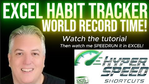 World’s Fastest Excel Habit Tracker Build (Step-by-Step Tutorial + Speedrun Challenge)