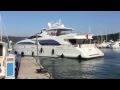 Azimut 115 yacht entering marina Portoroz