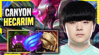 CANYON IS A BEAST WITH HECARIM! - DK Canyon Plays Hecarim JUNGLE vs Lee Sin! | Season 2022